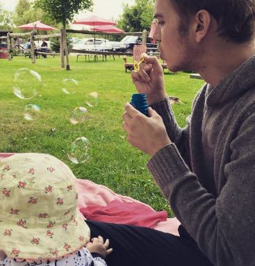 Briar Rose Christensen with her father Hayden Christensen